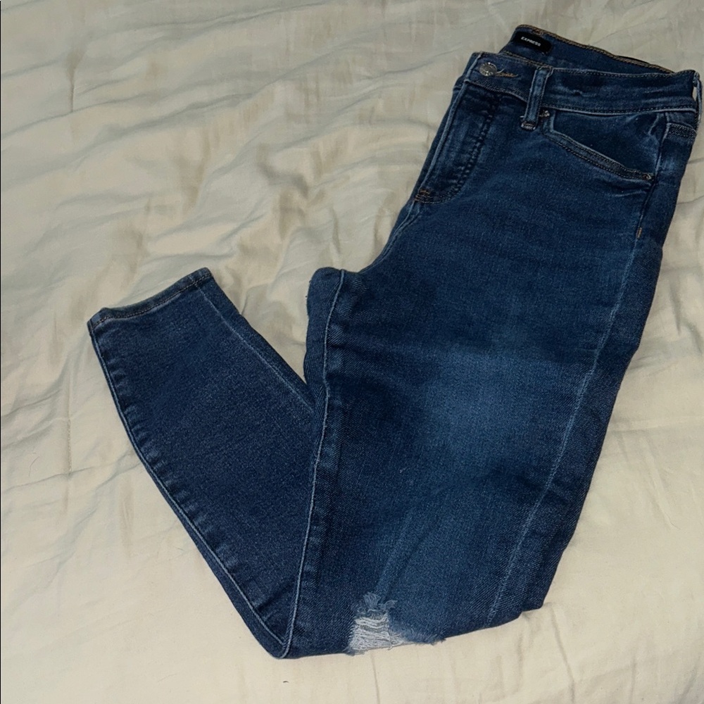 Express Dark Blue Skinny Jeans